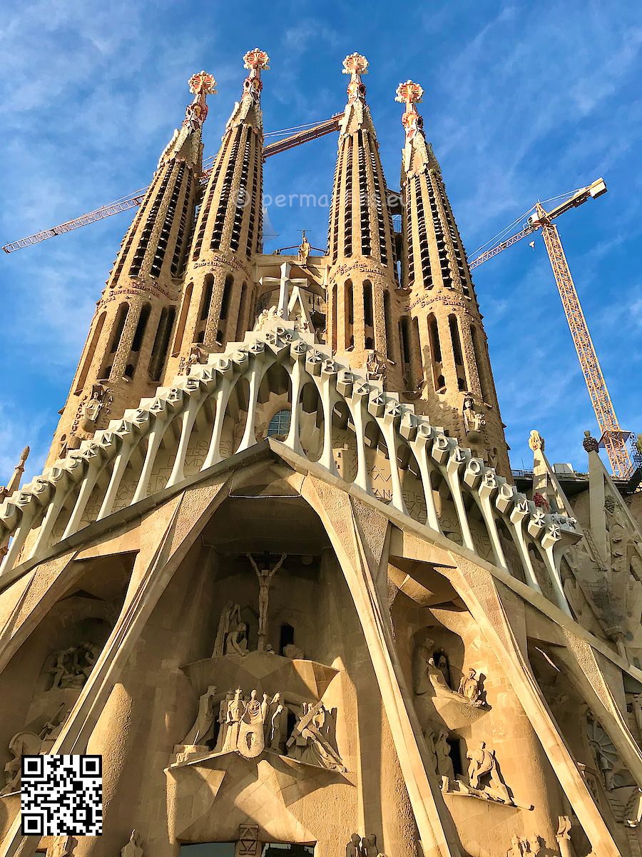 Spain Barcelona the catherdal La Sagrada Família by Antoni Gaudí